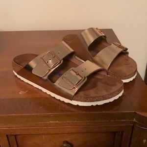 Birkenstock Arizona Metallic Copper Sandals